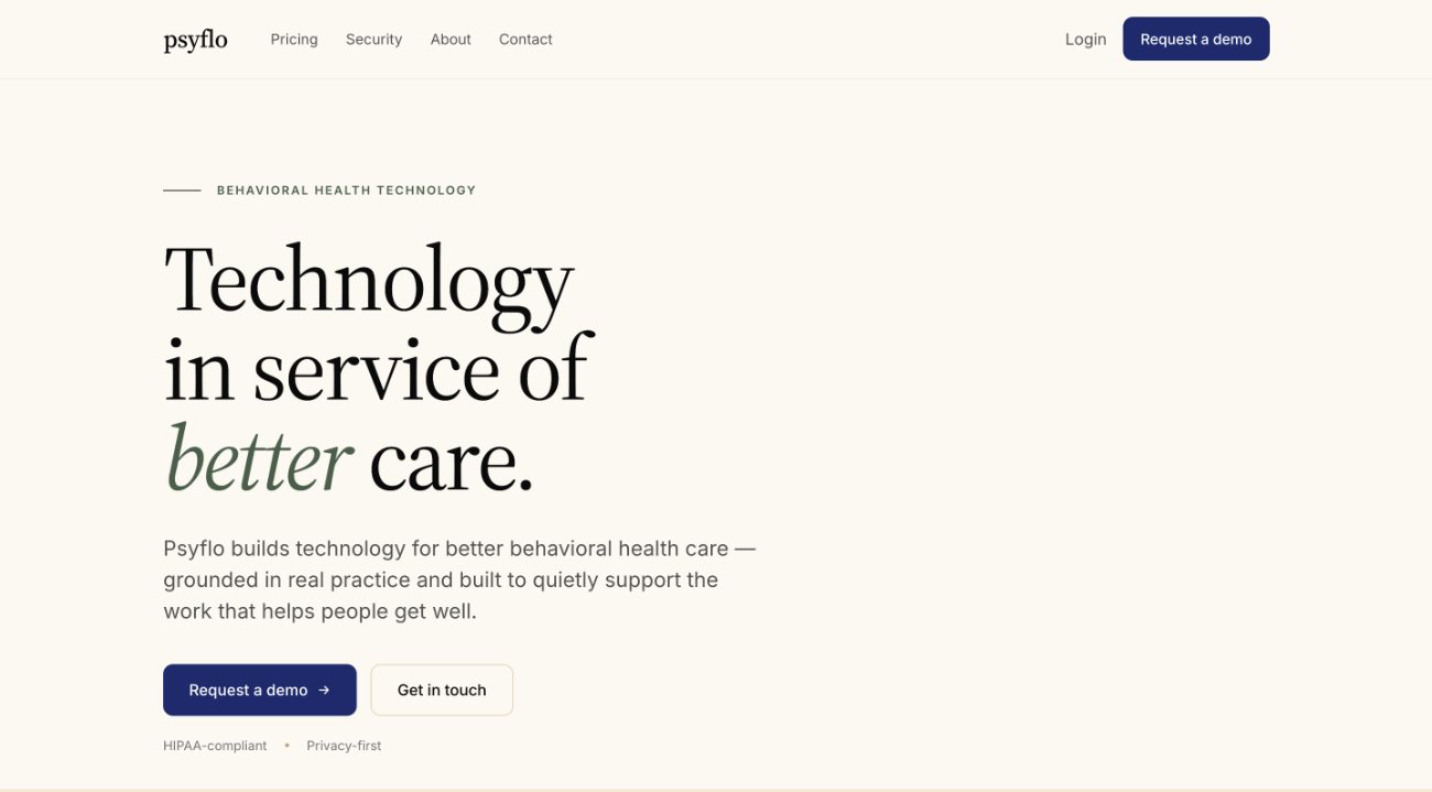 Psyflo home page